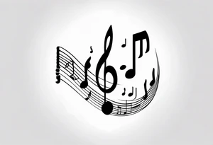 music note tattoo idea