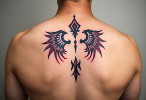 representing equilibrium or balance. color could be black and red or only black tattoo idea