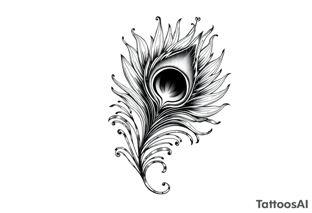 Peacock feather tattoo idea