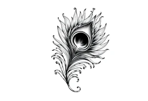 Peacock feather tattoo idea
