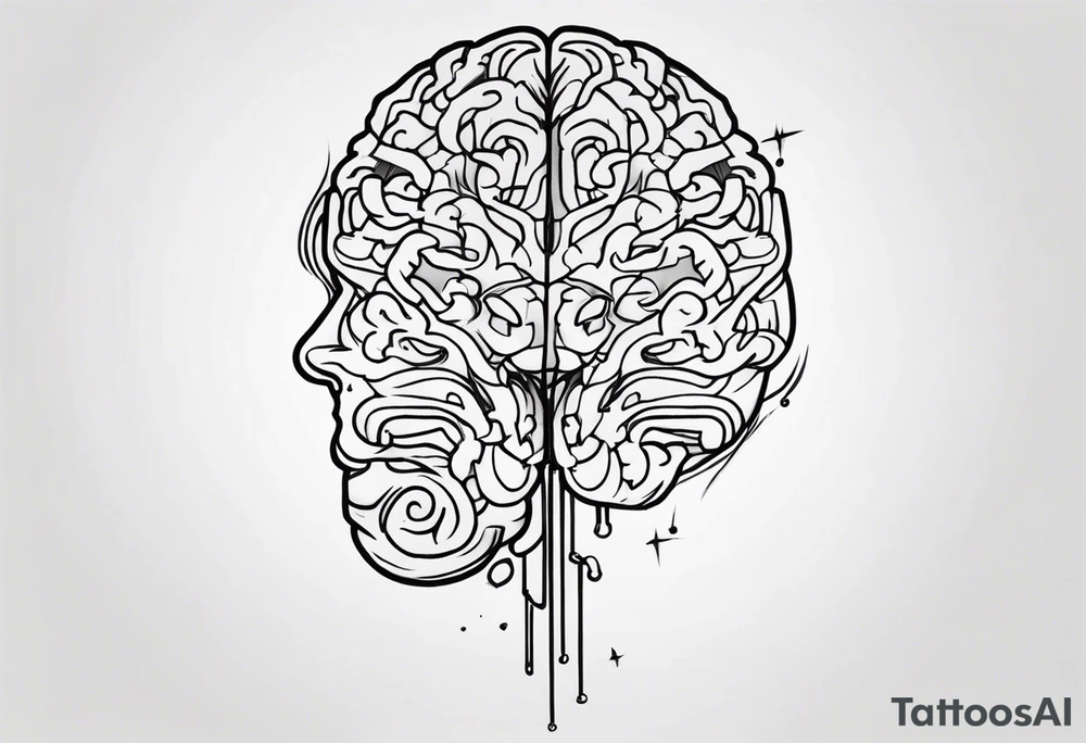 brain war against your personality tattoo idea