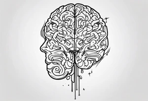 brain war against your personality tattoo idea