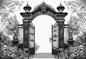The world is yours gate tattoo idea