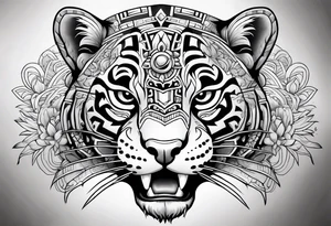 aztec jaguar chicano homage tattoo idea
