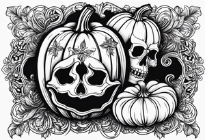 Anglais
dessine-moi un tatouage noir et blanc d'une citrouille avec une tête de mort qui fait peur
draw me a black and white tattoo of a pumpkin with a scary skull tattoo idea