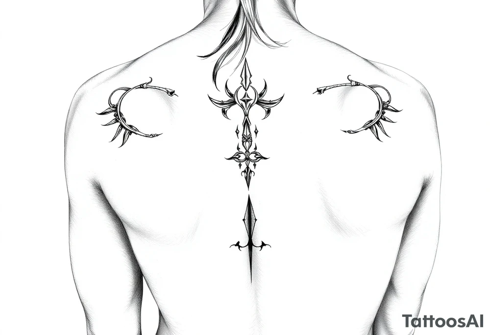 female nude sex dominiatrix, hip sized tattoo idea