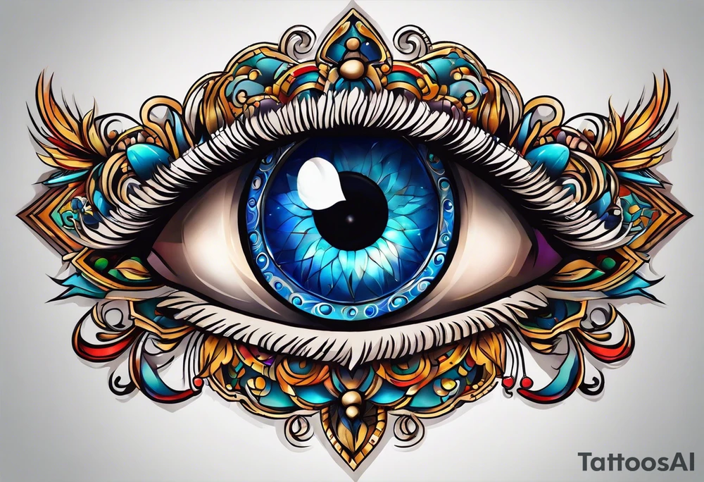Evil eye tattoo idea
