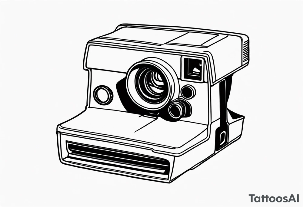 A very simple, fine-lined polaroid tattoo idea