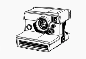A very simple, fine-lined polaroid tattoo idea