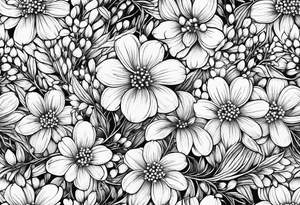 baby's breath flower tattoo idea