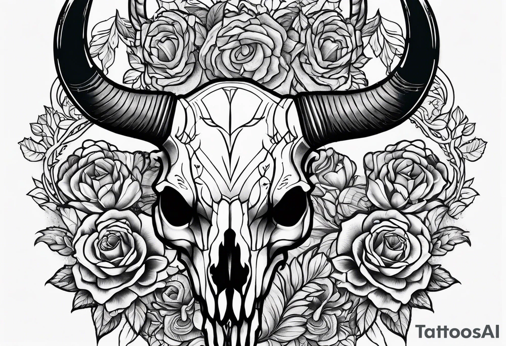Stag skull tattoo idea