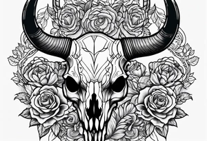 Stag skull tattoo idea