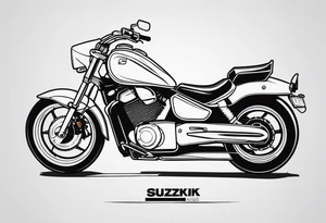 motorcycle suzuki intruder 125cc tattoo idea