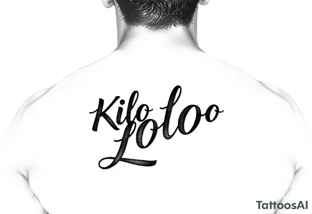 Kilo Lolo with cool font tattoo idea