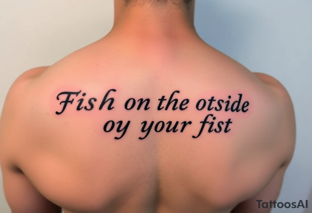 Fish  on the outside of your fist tattoo idea