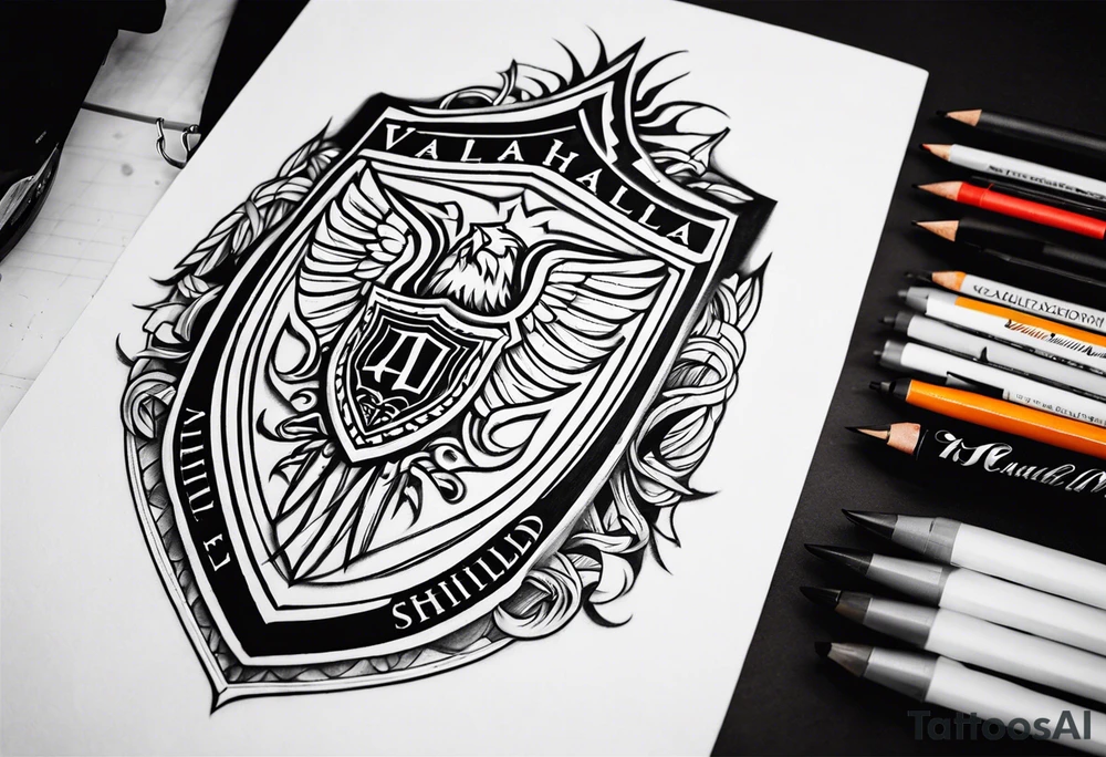 Valhalla shield tattoo idea