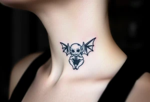 Tiny goblin with wings tattoo idea