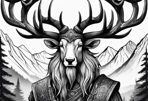 Leshy with mouflon tattoo idea