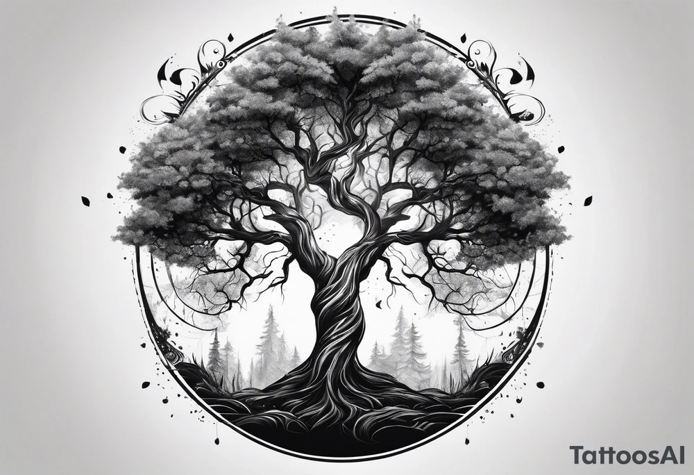 portal tree, forearm tattoo tattoo idea