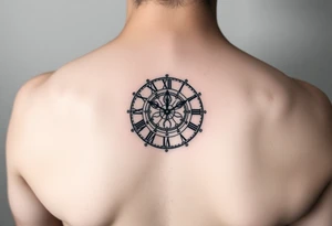 vintage roman numerals within ornate clockwork mechanism tattoo idea