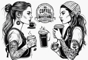 two girls, Brisbane, coffee, hiking, cycling, beer, gym tattoo idea