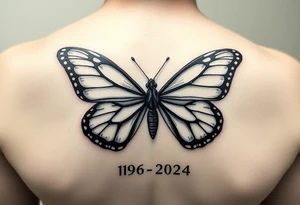 Butterfly memorial 
Ann Kilby 
1964-2024 tattoo idea