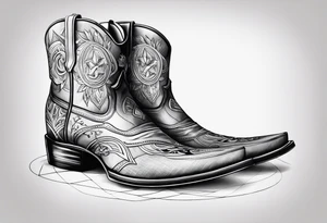 ADD the following three things: mens boots, eomens flip flops and a cowboyhat. tattoo idea