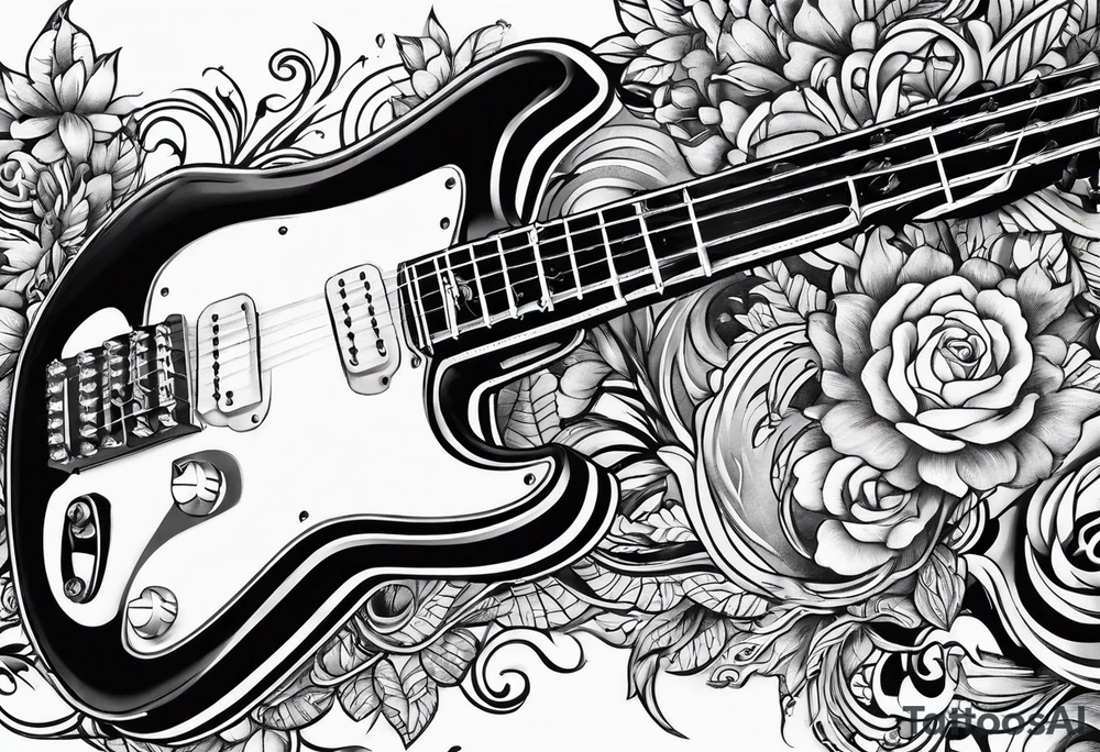 Music with guitar and vocals tattoo idea