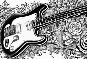 Music with guitar and vocals tattoo idea