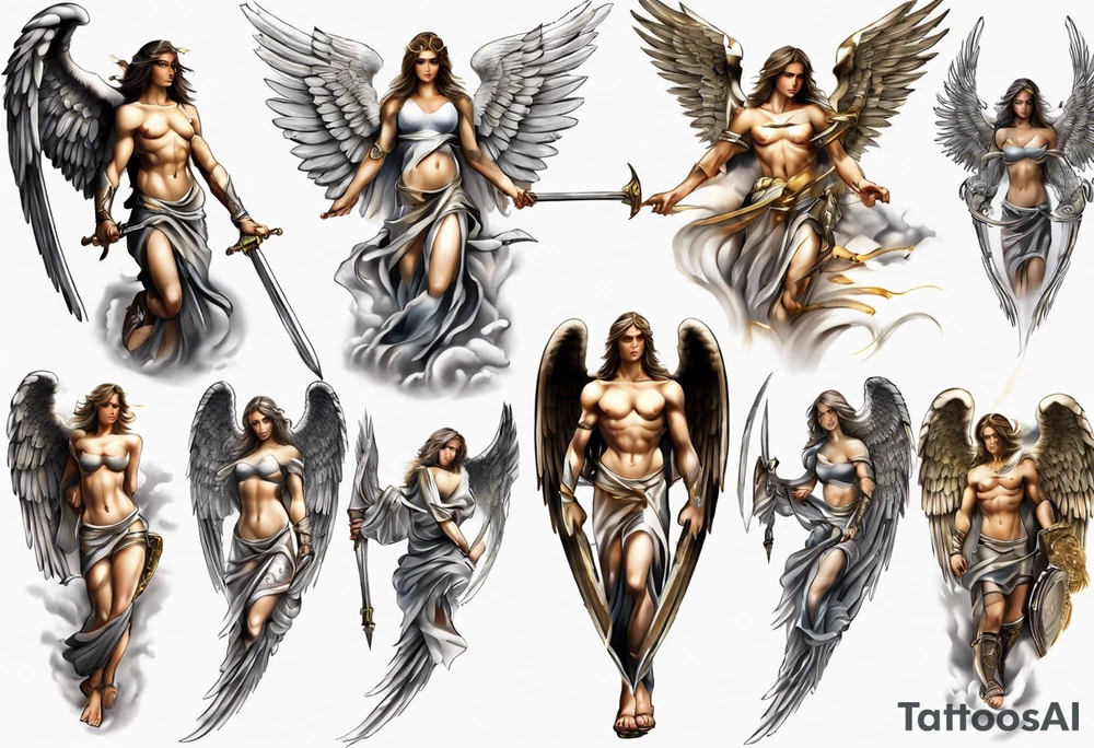 Warrior Angel picture tattoo idea