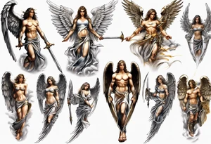 Warrior Angel picture tattoo idea