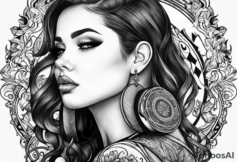 Father, daughter, meaningful, music, tattoo idea