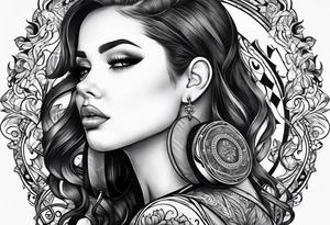 Father, daughter, meaningful, music, tattoo idea
