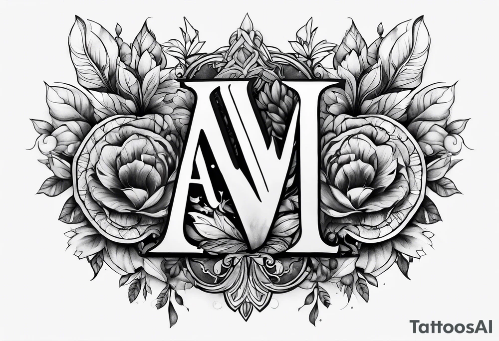 the letters A W R tattoo idea