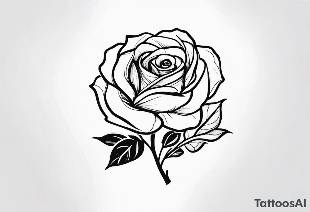 lighting rose tattoo idea