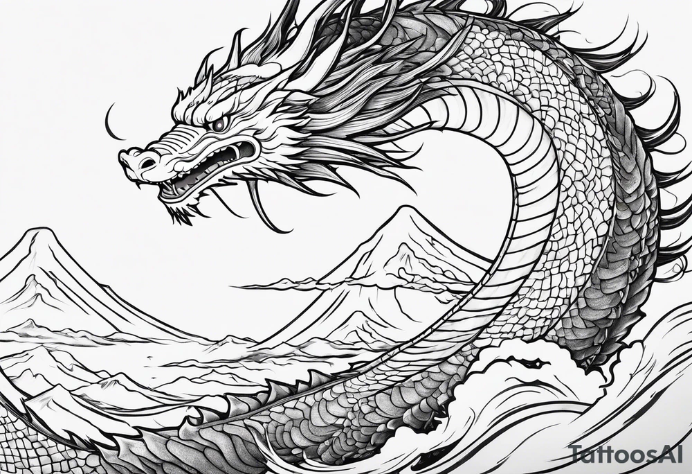 Haku from Spirited Away in dragon form tattoo idea