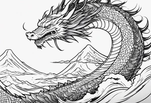 Haku from Spirited Away in dragon form tattoo idea