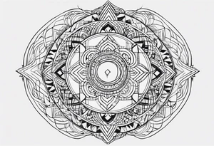 geometric circle tattoo idea