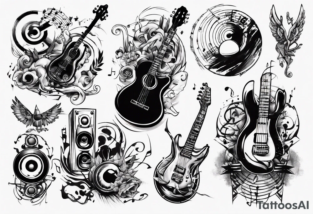 music sound tattoo idea