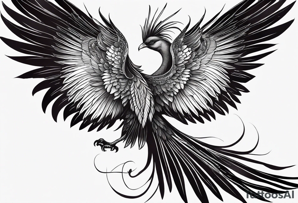 phoenix,
chinese,
realistic,
long tail,
elegant,
wings closed
long neck,
long feathers,
in flight,
graceful, tattoo idea