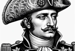 napoleon with hat tattoo idea