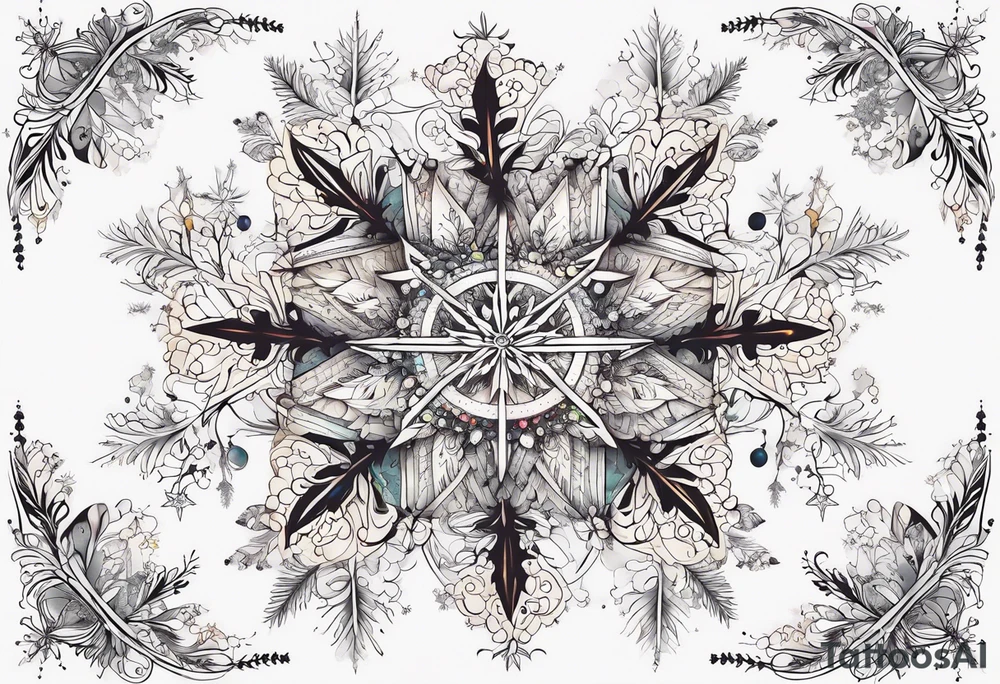 Constellation, animal, snowflake tattoo idea