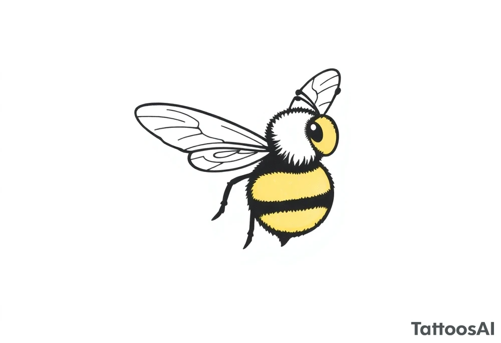 Cartoon bee tattoo idea