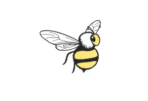 Cartoon bee tattoo idea