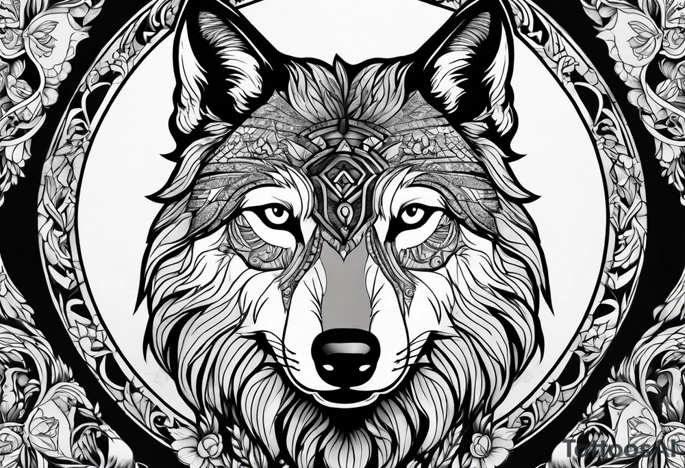 Wolf tattoo idea