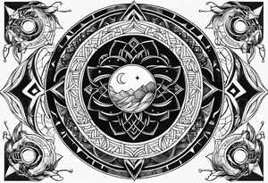 Cancer zodiac mandela moon tattoo idea