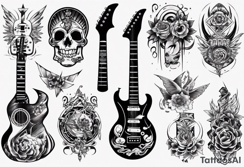 guitar tattoo idea