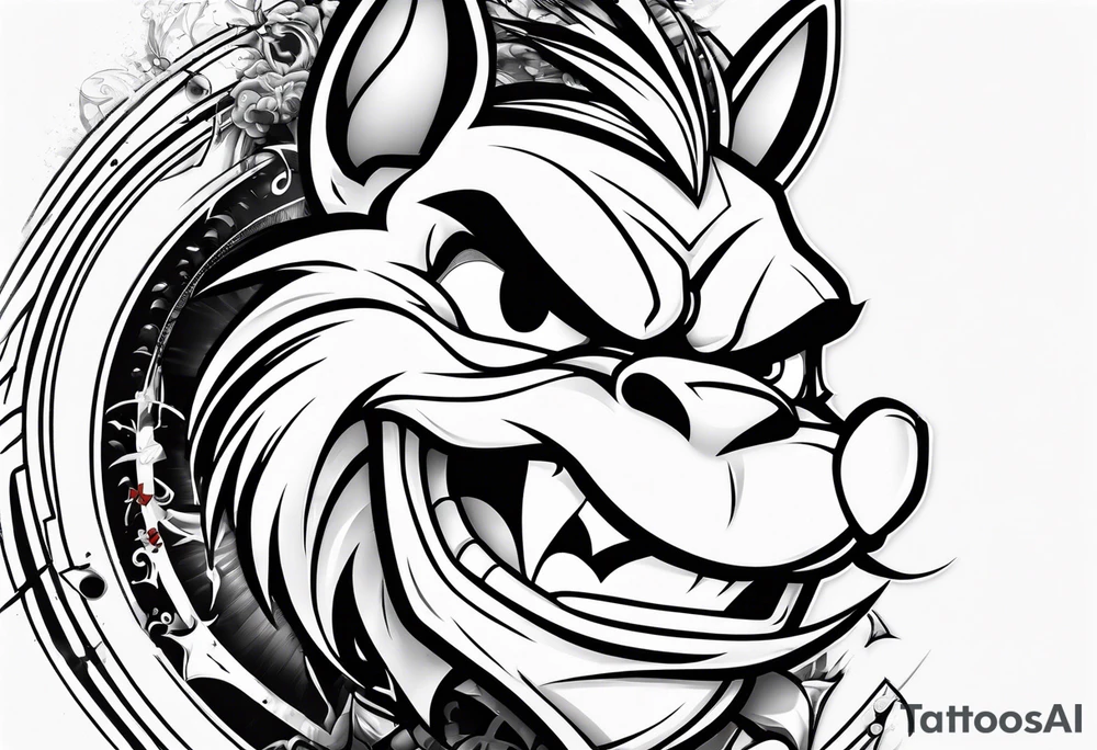 The looney tunes character taz tattoo idea