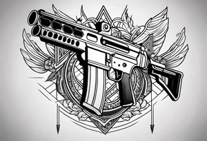 Make a airsoft tatto for leg tattoo idea