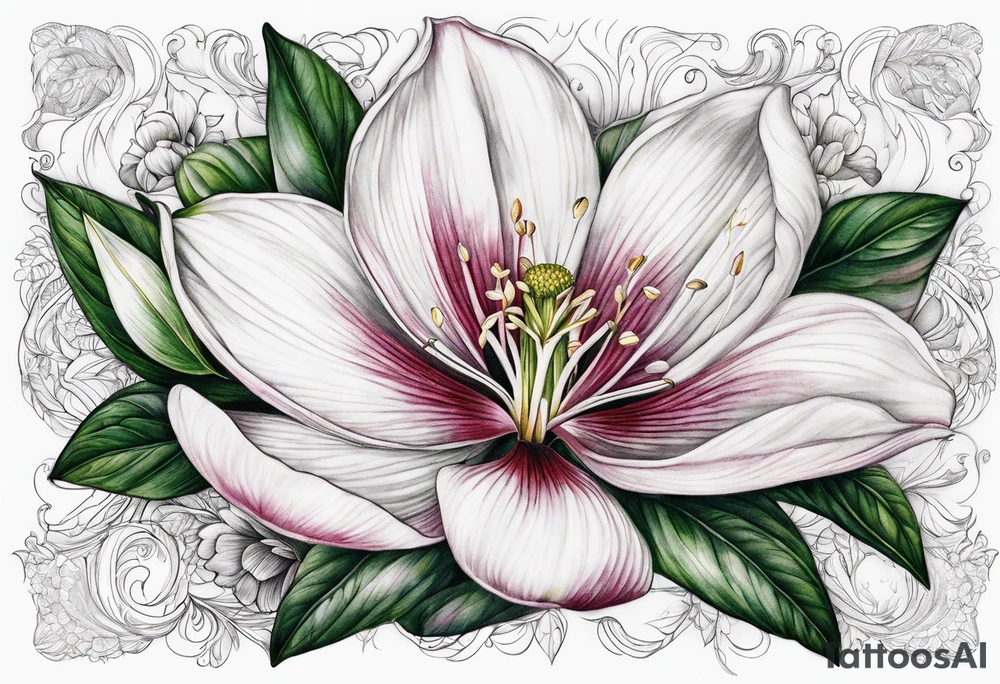 Lamprocapnos spectabilis flower tattoo idea